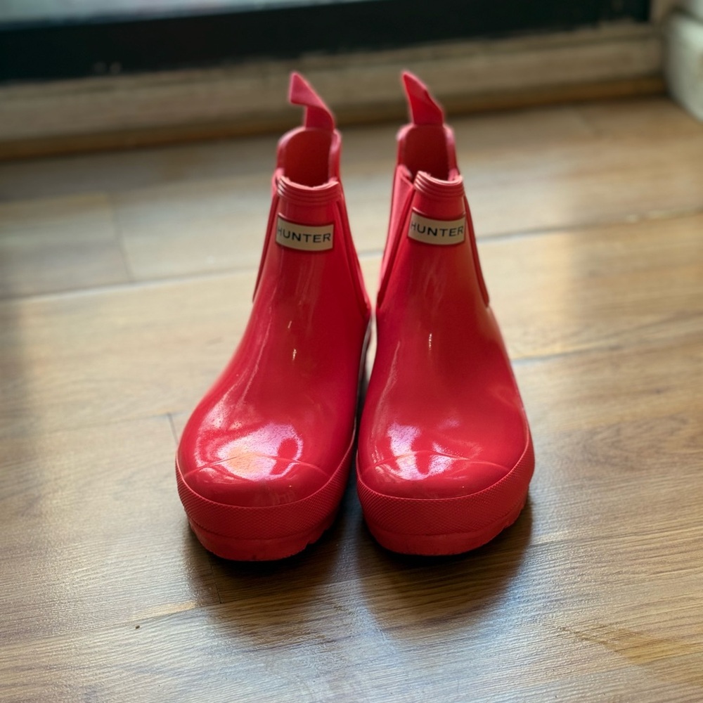 Hunter Original Chelsea Rain pink Boots Women’s 8 Excellent Condition